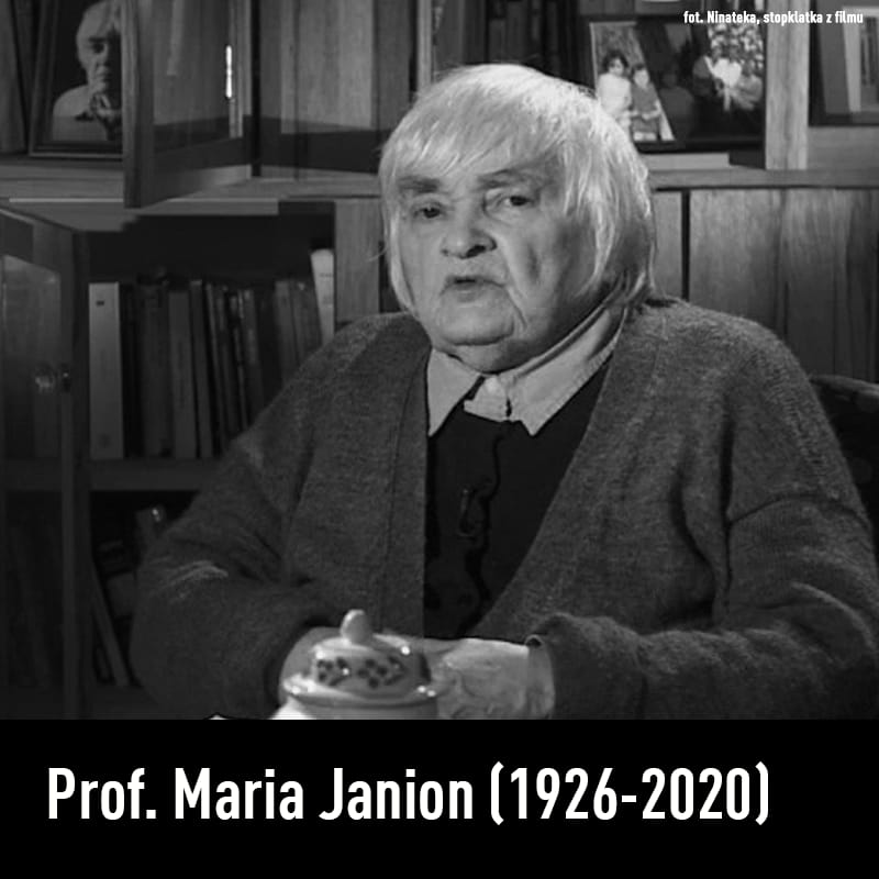 Wczoraj zmarła Profesor Maria Janion.